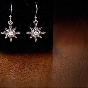 Silver star earrings